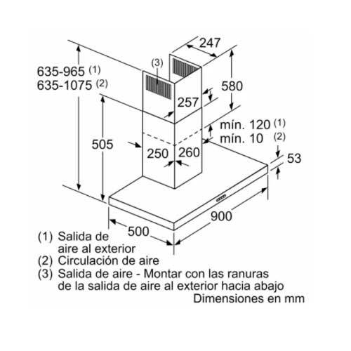 CAMPANA BALAY 3BC097EX FIJAR PARED ACERO INOX