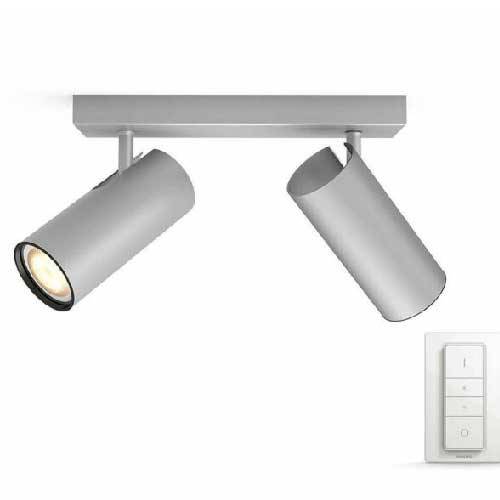 REGLETA PHILIPS 5046248P7 BURATTO HUE 2X5,5W ALUM