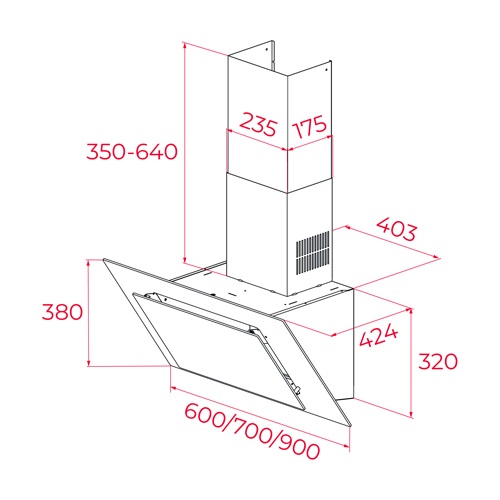 CAMPANA TEKA DVT68660 TBS BK 60CM 112930039