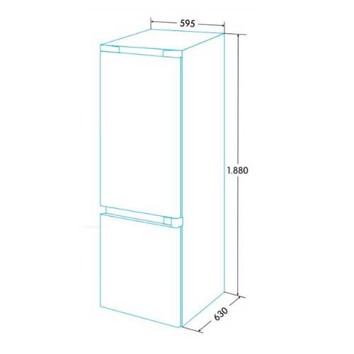 FRIGORIFICO EDESA EFC1832NF WH/A BL COMB 924271267