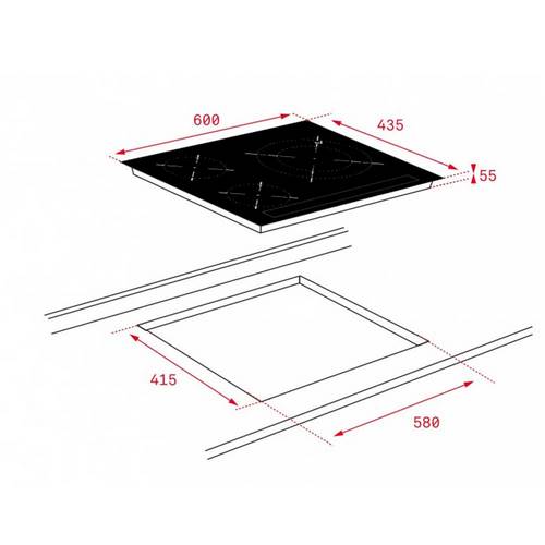 INDUCCION TEKA IZ5320 NEGRA 3ZNAS 60CM 10210208