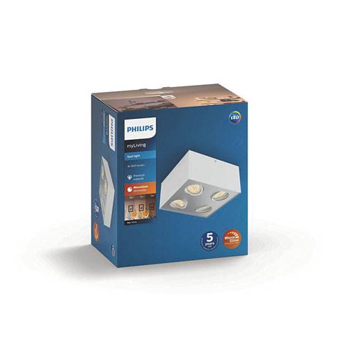 FOCO PHILIPS BOX 4X4,5W BLANC 5049431P0