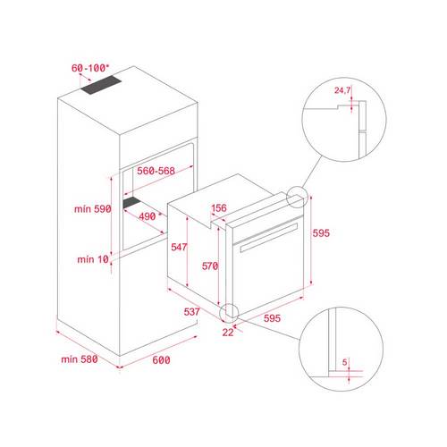 HORNO TEKA HCB6535P SS MULTIF INOX 60CM 111020035