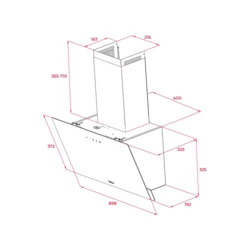 CAMPANA TEKA DVN94030TTC WH 90CM 112950009