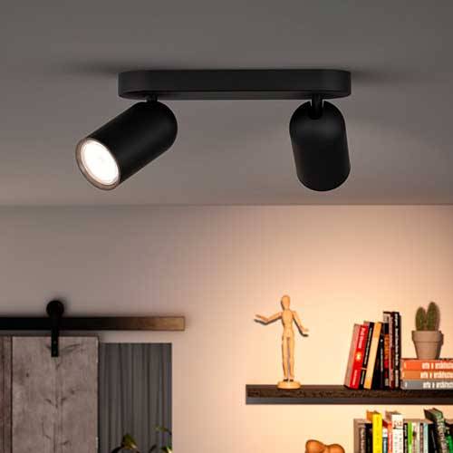 FOCO PHILIPS PONGEE 2XNW NEGRO 5058230PN