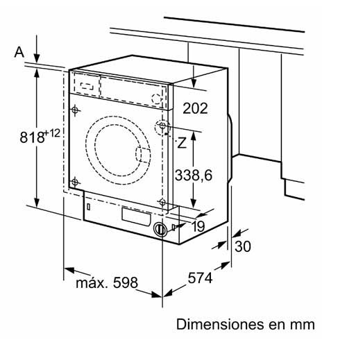 LAVADORA BOSCH WIW28301ES C.FR INTEG 8KG 1400RPM