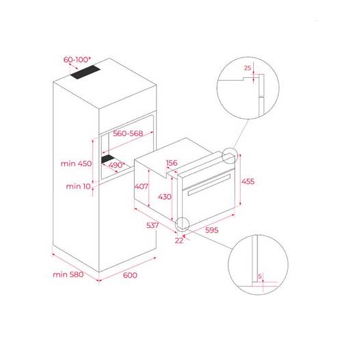 HORNO TEKA HLC847SC COMPACTO MULTIF VAPOR 40589020