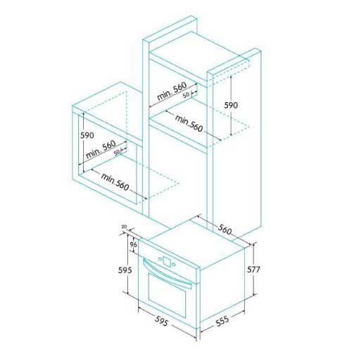 HORNO EDESA EOE7160X INOX MULTIF 70L 921270247