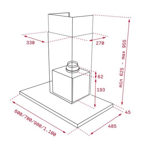 CAMPANA TEKA DLH786T DECORATIVA 70CM 40487181