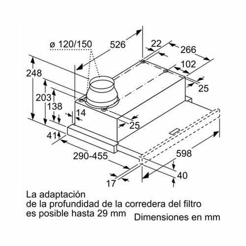 CAMPANA BALAY 3BT264MX TELESCOPICA GRIS METAL 60CM