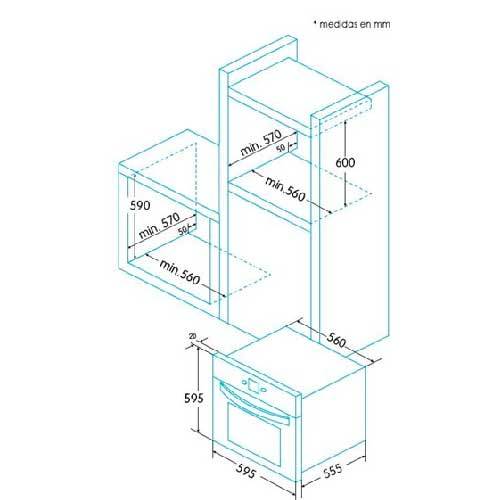 HORNO EDESA EOE8411PX INOX PIROL 70L 921270253