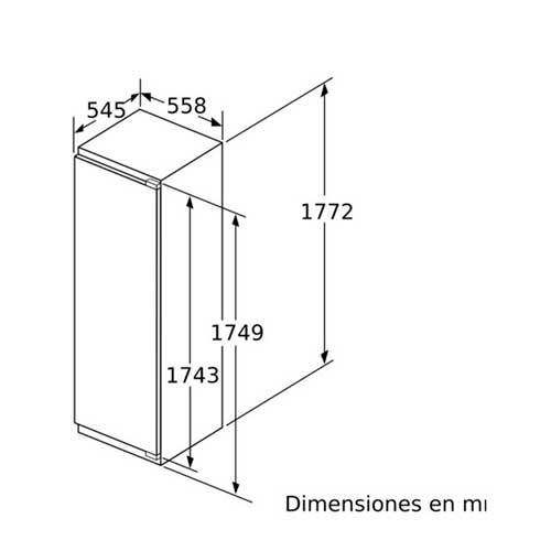 FRIGORIFICO SIEMENS KI81RAFE0 INTEG 1PTA 177,5X56