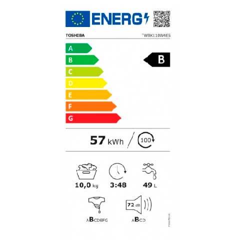 LAVADORA TOSHIBA TWBK110W4ES CF 10KG BL 1400RPM