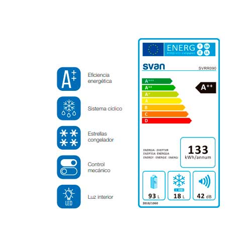 FRIGORIFICO SVAN SVRR090 BAJO ENCIM ROJO 90X52X62
