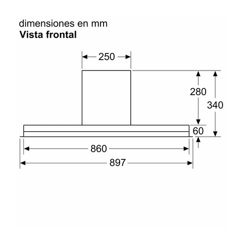 CAMPANA BOSCH DBB97AM60 DECORAT CRISTAL NEG 90CM