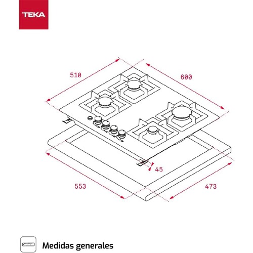 ENCIMERA TEKA EFX6014G AIAL BTN BUT 112610048 DRCI