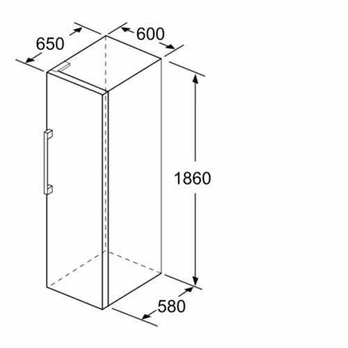 CONGELADOR BALAY 3GFE568XE VERT 1PTA ACERO 186X60