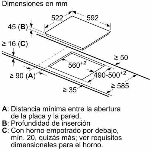 VITROCERAMICA BOSCH PKF611BB8E NEGRO 60CM