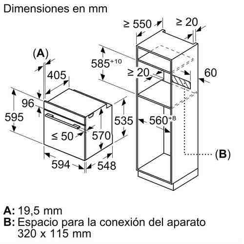 HORNO BALAY 3HB4131N2 INDEP INTEG NEGRO 60X60CM