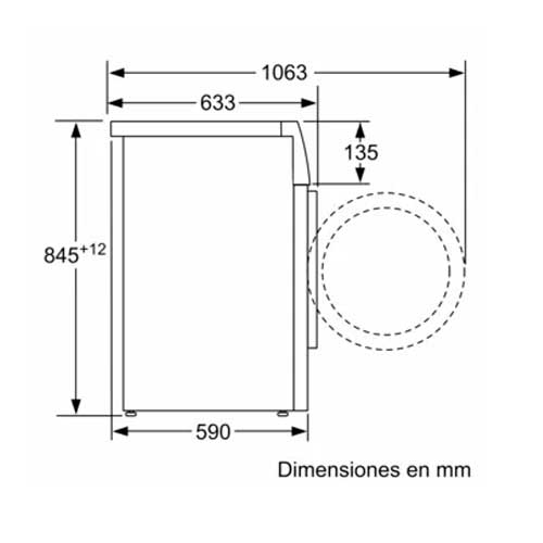 LAVADORA SIEMENS WM12UT64ES C.FR INDEP 9KG 1200RPM