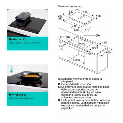 INDUCCION SIEMENS EX875LX57E CON EXTRACTOR 80CM