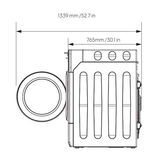 LAVADORA ELECTROLUX WE1100P PROF INOX 12 988690003