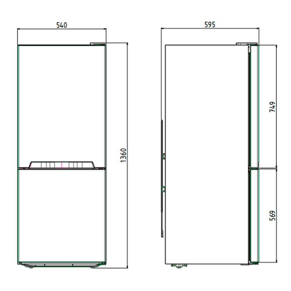 FRIGORIFICO SVAN SVF137 COMBI CICLICO BL 136CM