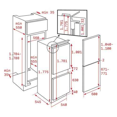 FRIGORIFICO TEKA RBF73340FI INT 2PTAS 113560014