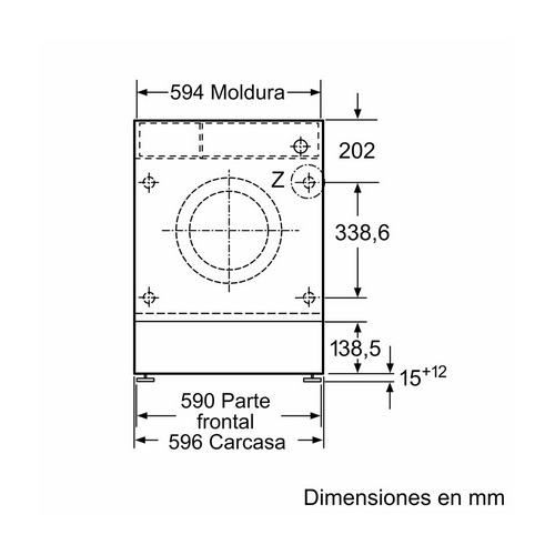 LAVADORA BOSCH WIW24306ES INTEG 7KG 1200RPM C