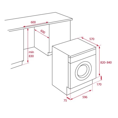 LAVADORA TEKA LI51280EUI INTEG 8KG BL D 114000007