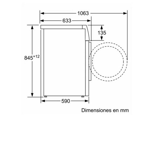 LAVADORA BOSCH WAU28PHXES C.FR INDEP 9KG INOX C