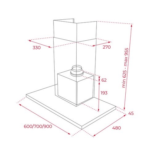 CAMPANA TEKA DSH986 INOX DECORAT PARED 112970006