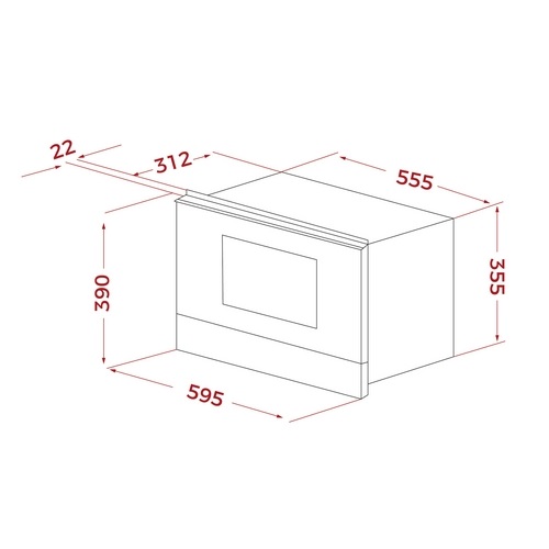 MICROONDAS TEKA ML82 G1 INT NEG 850W 22L 112030009