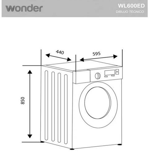 LAVADORA WONDER WL6000ED CF 6KG BLANCO 1000RPM E