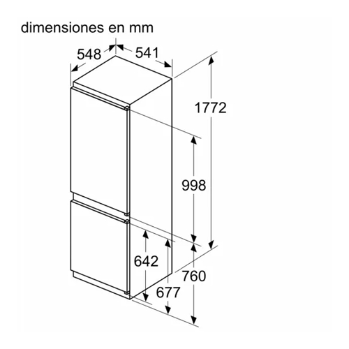 FRIGORIFICO BALAY 3KIE712F COMBI INTEG 177,2 E