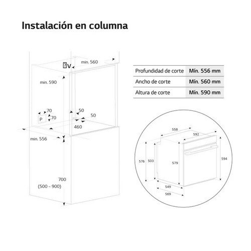 HORNO LG WSED7612S MULTIF 76L A++