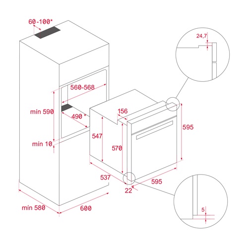 HORNO TEKA HLB8416 AIRFRY CRISTAL NEG A+ 111000045