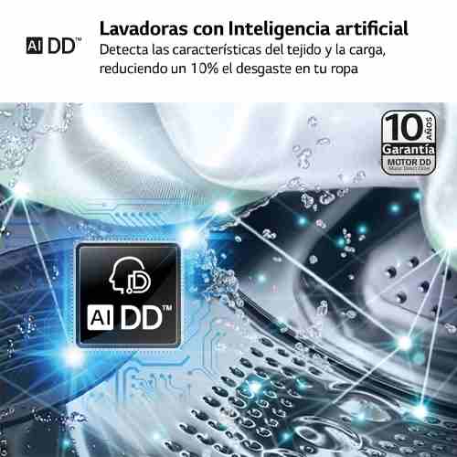 LAVADORA LG F2WR5S08AGW C.FR 8KG 1200R A FONDO ESP