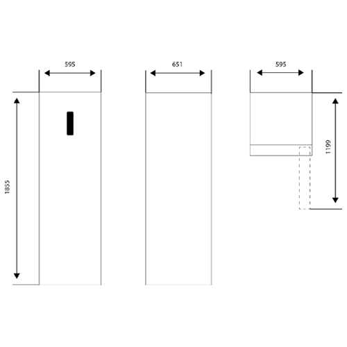 FRIGORIFICO ASPES AR185600ENFX 1PTA NF INOX 1,86 E