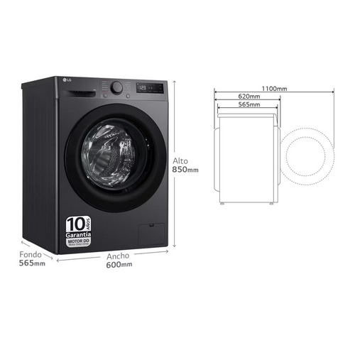 LAVADORA LG F4WR5009A6M INTEL CF 9KG 1400RPM A