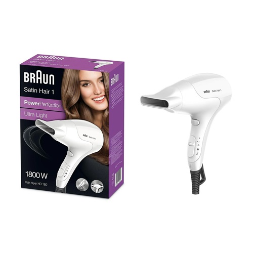 SECADOR BRAUN BRHD180E PELO VIAJE BLANCO 1800W