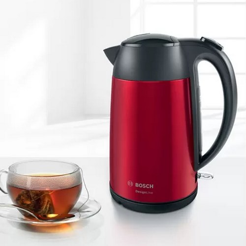 HERVIDOR BOSCH TWK3P424 ROJO INOX 1,7L 2400W