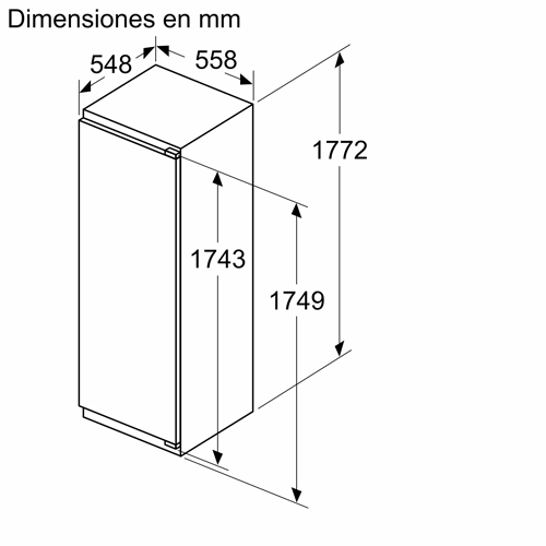 FRIGORIFICO BOSCH KIR81ADD0 INTEG 177,5X56CM D