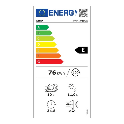 LAVAVAJILLAS WINIA WVW10H1EBW INTEG 45CM E