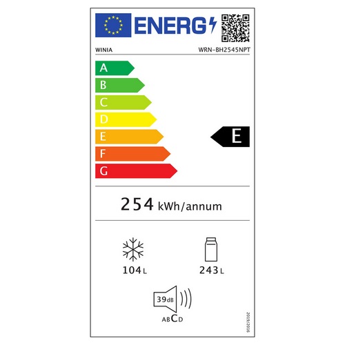 FRIGORIFICO WINIA WRNBH2545NPT COMBI 1,95M INOX E