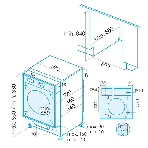 LAVADORA EDESA EWF9400I C.FR 9K 1400R A 925270559