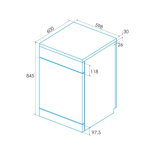 LAVAVAJILLAS EDESA EDW6231WH IND 60CM E 926270321