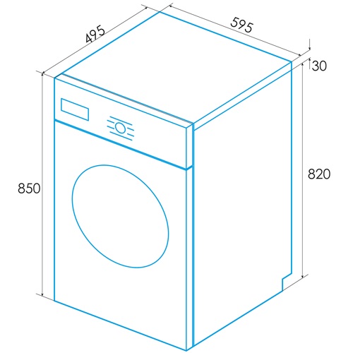 LAVADORA EDESA EWF7400X C.FR INOX 7KG B 925270555