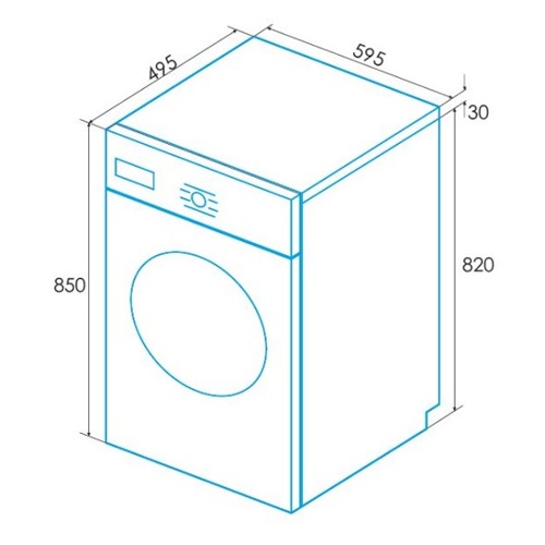 LAVADORA EDESA EWF7400X C.FR INOX 7KG B 925270555