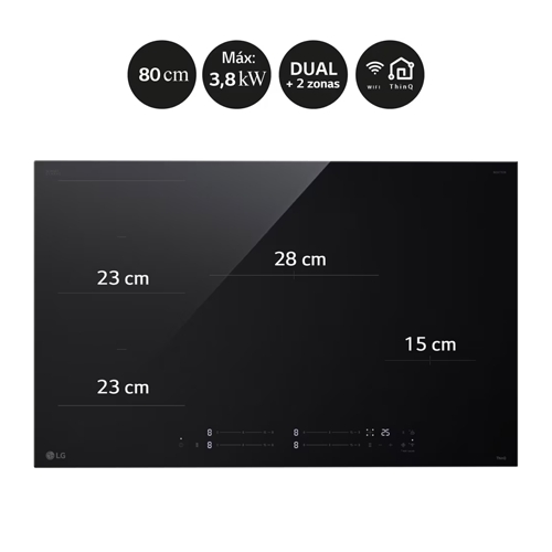 INDUCCION LG CBIZ3035B 80CM FLEX+2 ZNAS